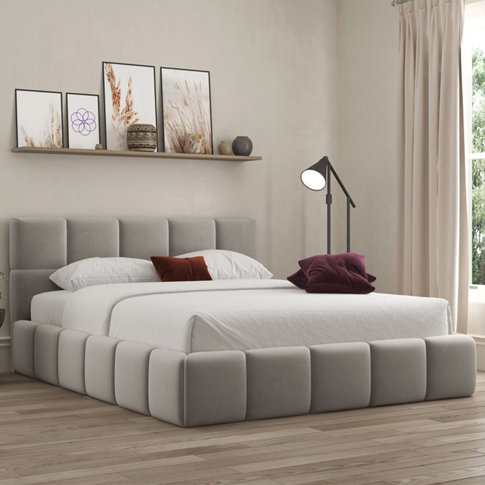 DS Living Ovella Small Double Pebble Cubed Ottoman Bed Image 1