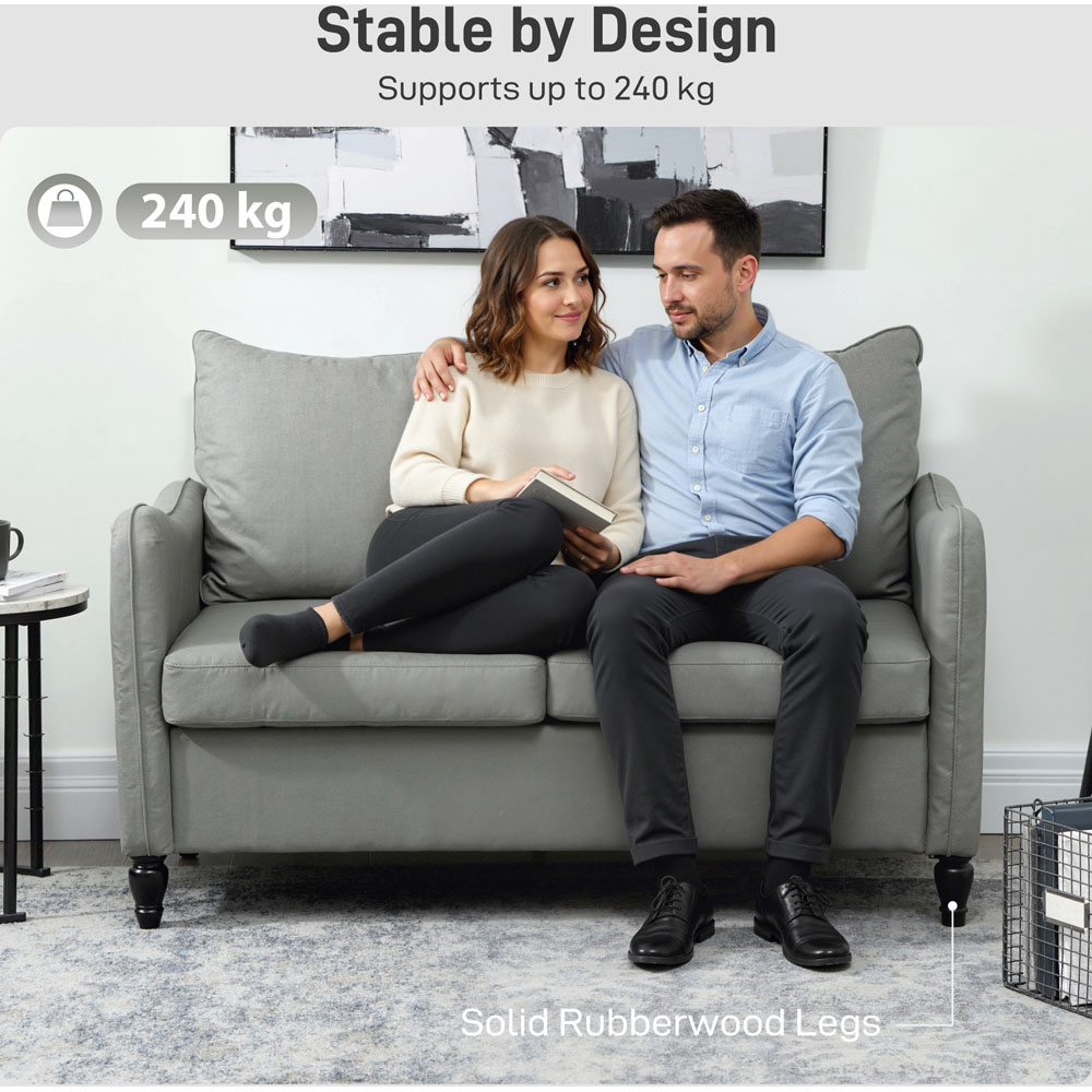 Portland 2 Seater Grey Modern Sofa Image 5