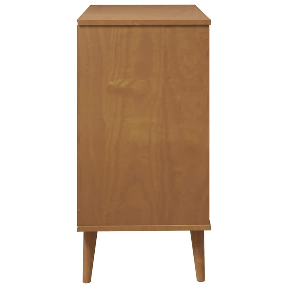 vidaXL 3 Drawer Brown Wooden Storage Cabinet Image 6