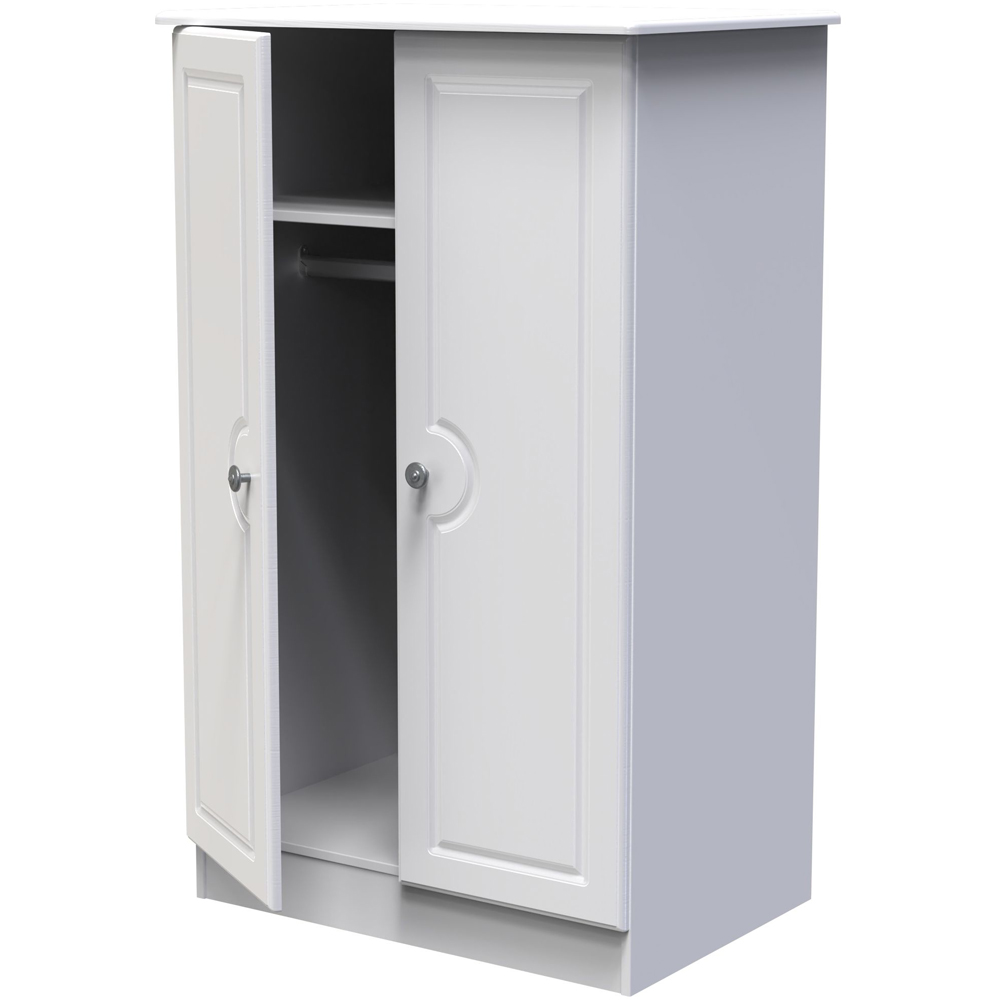 Crowndale Pembroke 2 Door Matt White Midi Wardrobe Ready Assembled Image 6