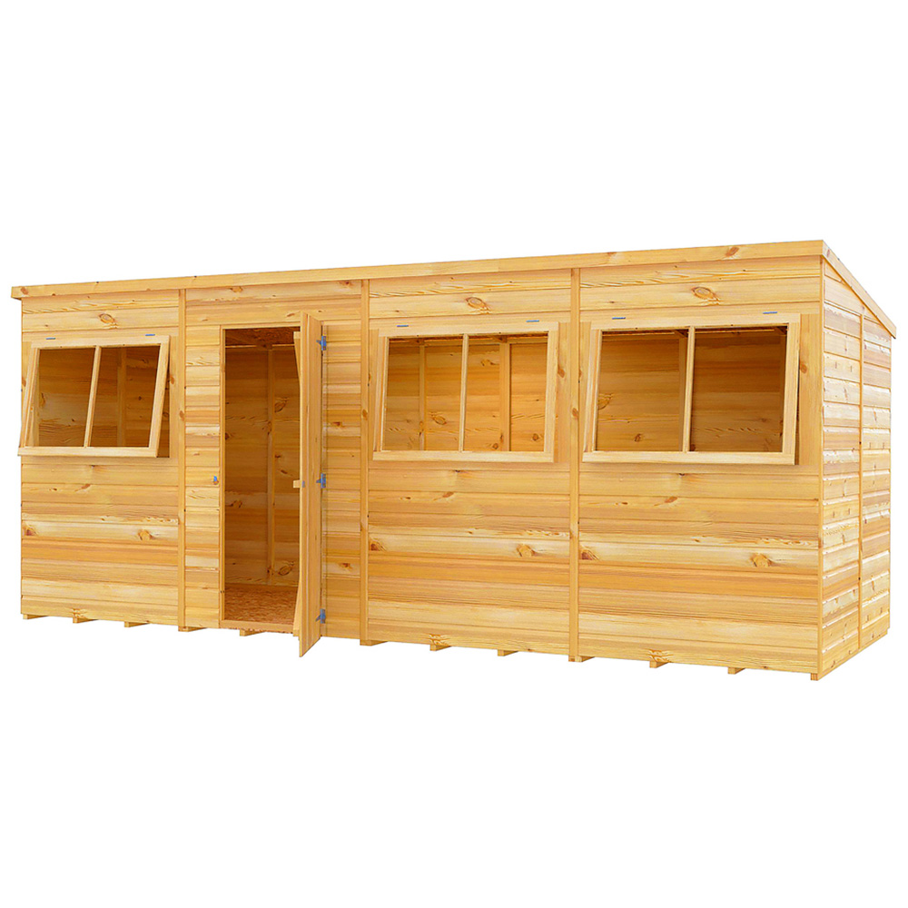 Shire GB Pent 16 x 6ft Shiplap Garden Shed Image 1