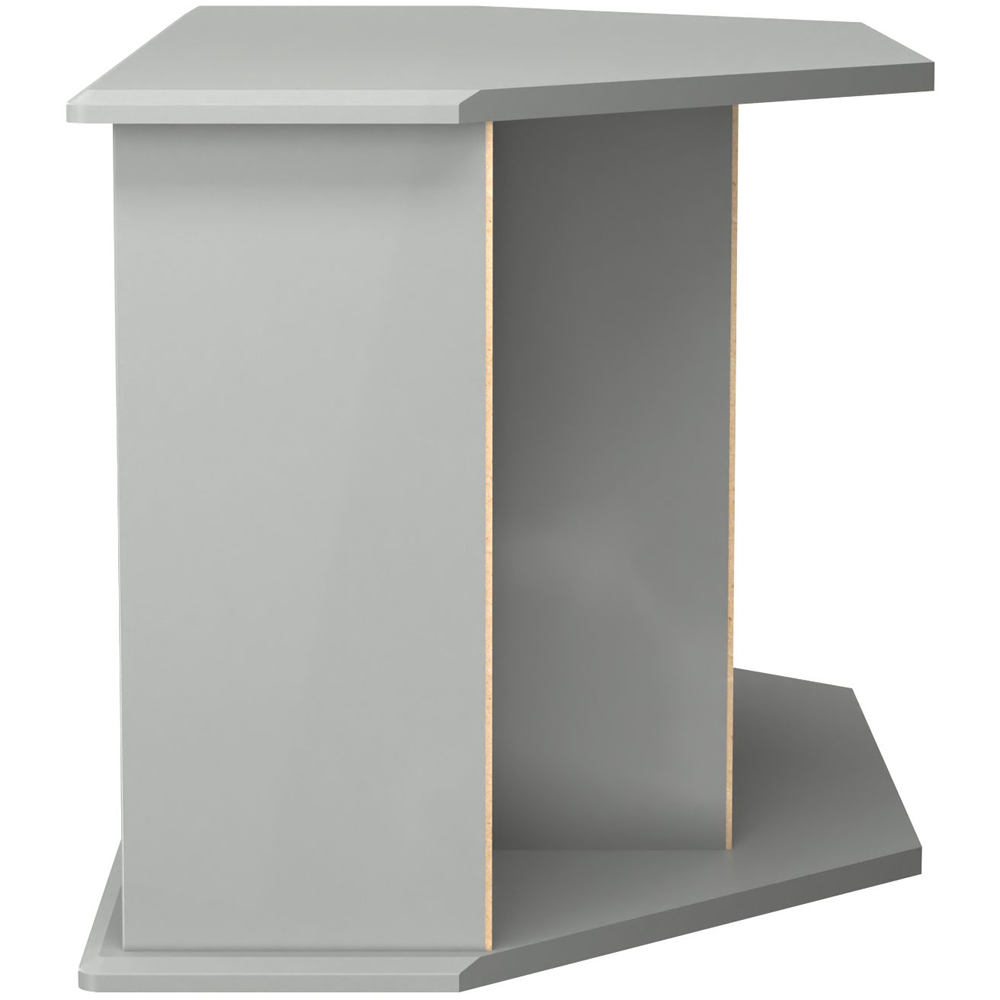Crowndale Camden Single Drawer 5 Shelf Grey Gloss and Dusk Grey Corner TV Unit Ready Assembled Image 3