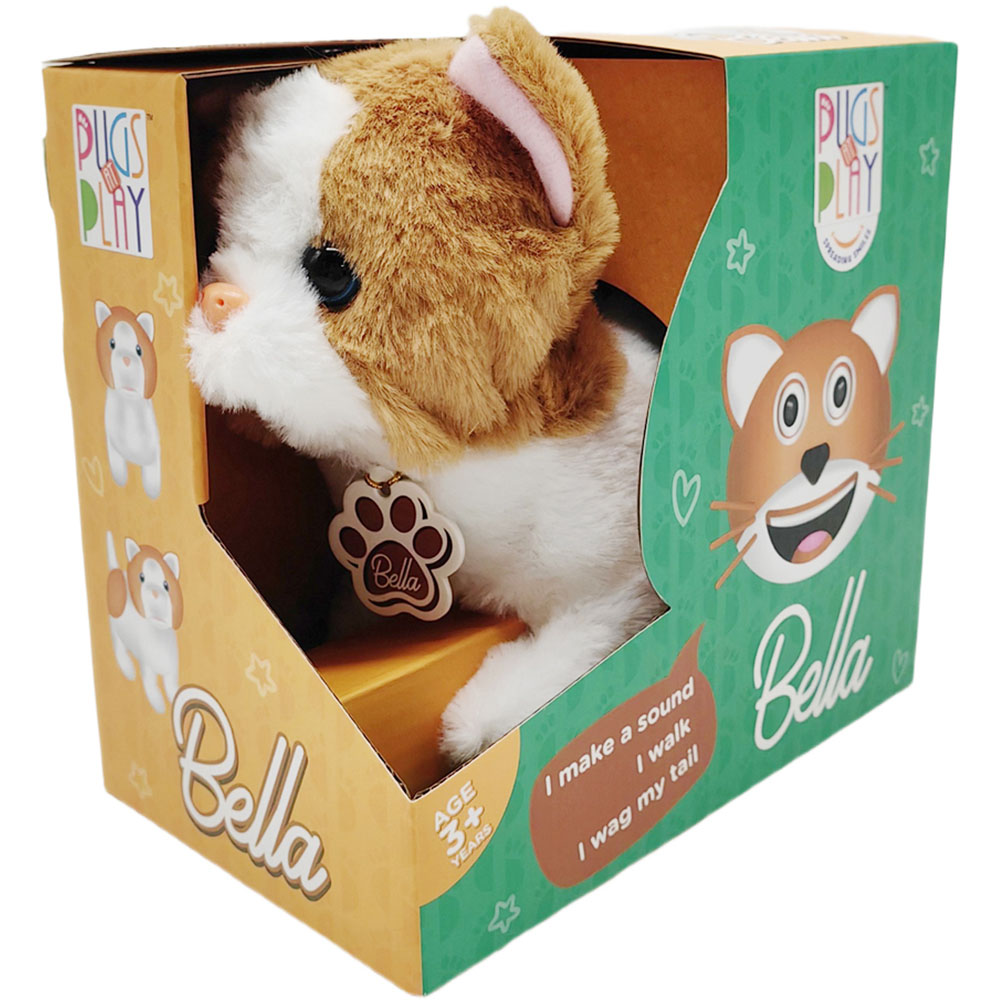 Pugs at Play Bella Interactive Walking Cat Plush Soft Toy Image 2