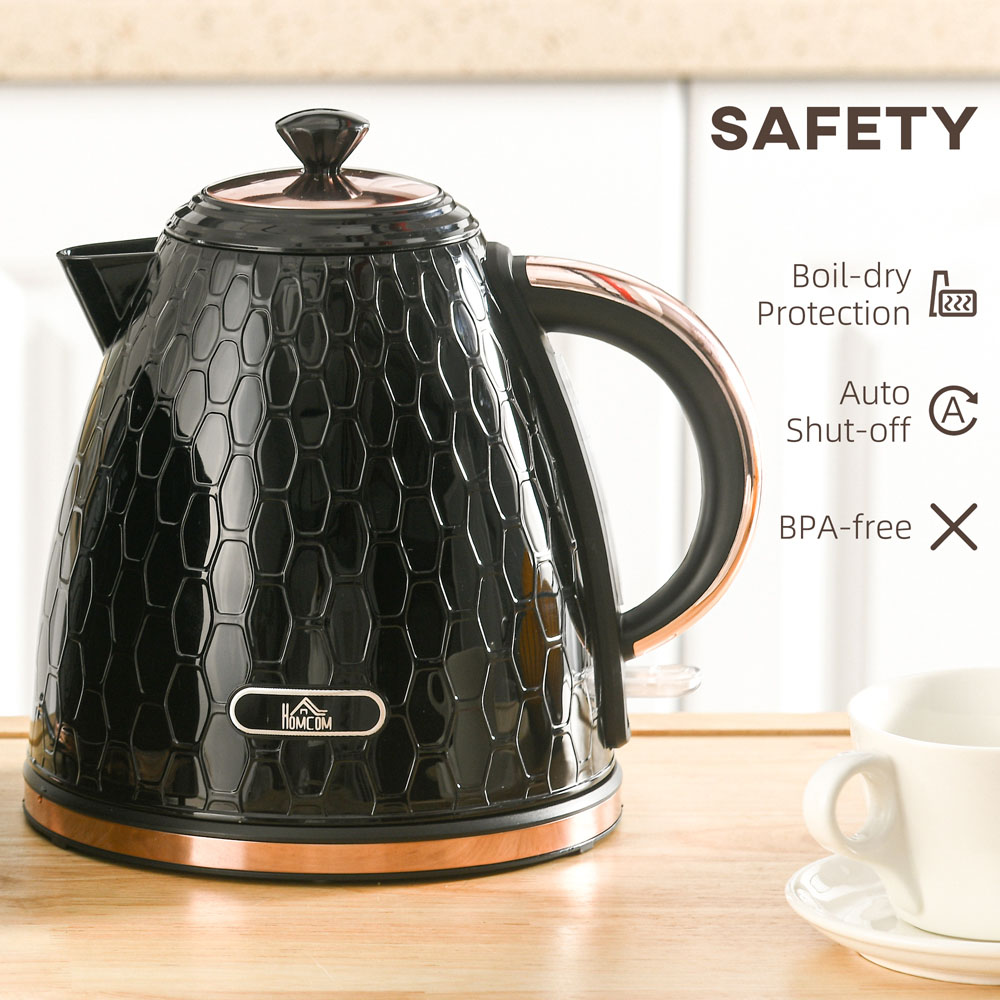 HOMCOM 800-206V70BK Black 1.7L Fast Boil Electric Kettle 3kW Image 7