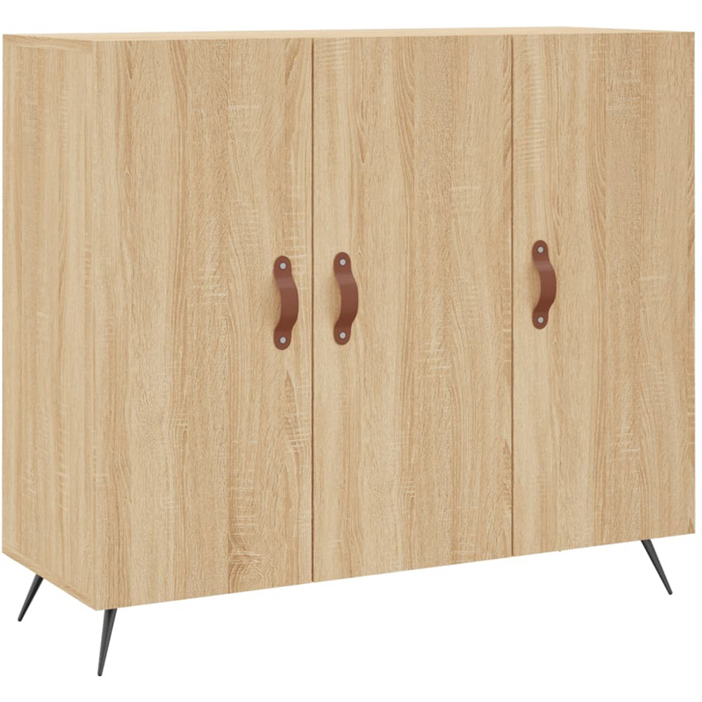 vidaXL 3 Door Sonoma Oak Sideboard Image 2