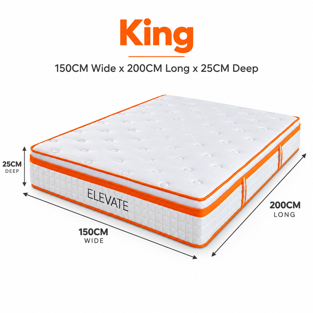 The Sleep People King Size 1000 Pocket Spring and Memory Foam Mattress 10 inch Image 8