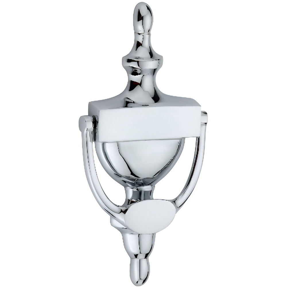 Spira Brass Polished Chrome Victorian Large Door Knocker Image 1