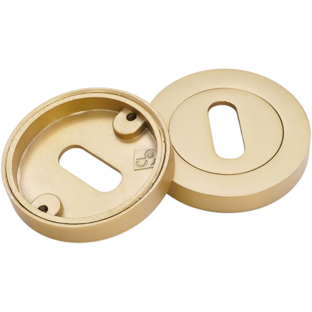 Spira Brass Satin Brass Oval Standard Escutcheon 2 Pack Image 3