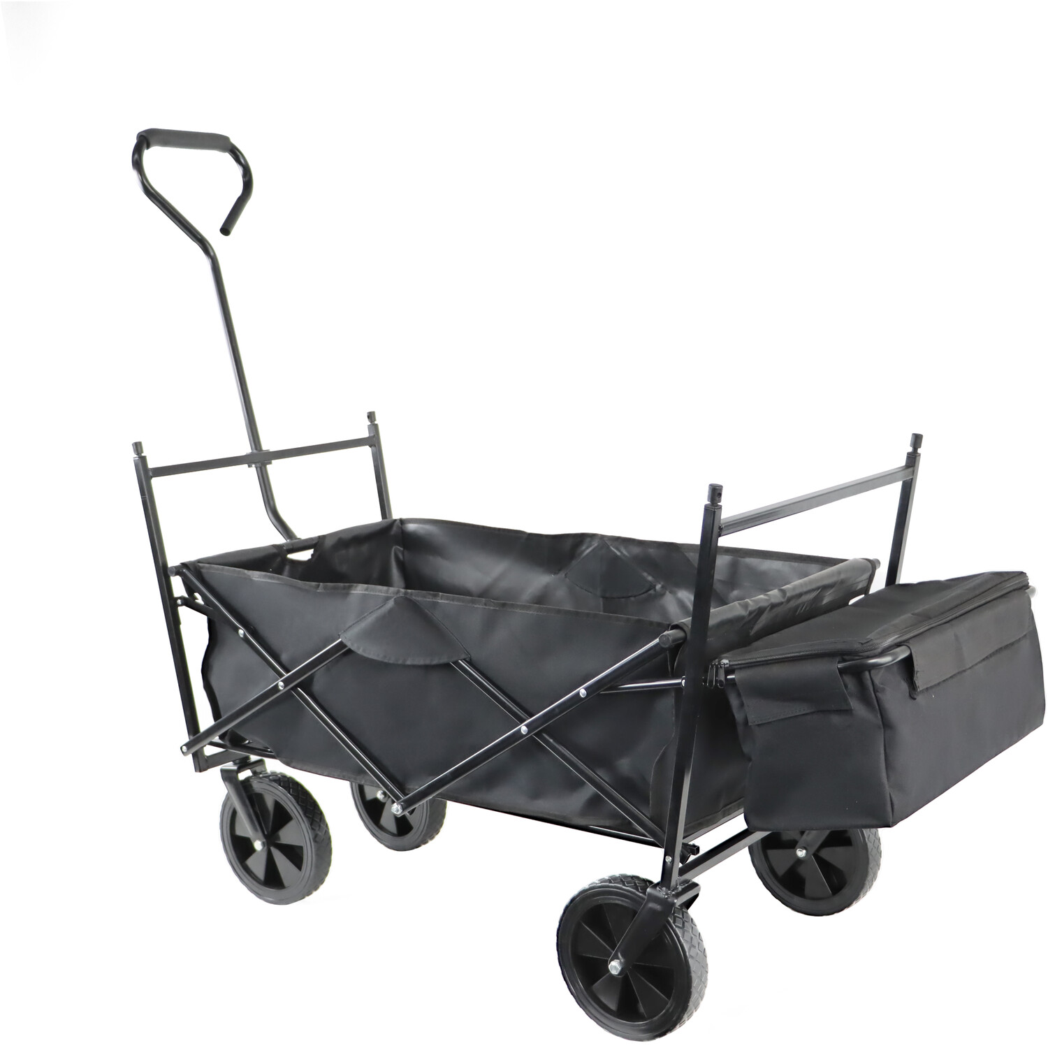 Foldable Trolley with Canopy - Black Image 3