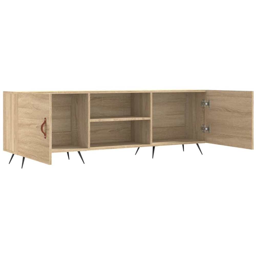 vidaXL 2 Door 2 Shelf Sonoma Oak Wide TV Cabinet Image 6