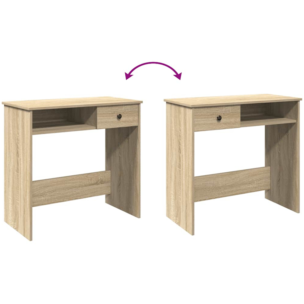 vidaXL Single Drawer Computer Desk Sonoma Oak Image 7