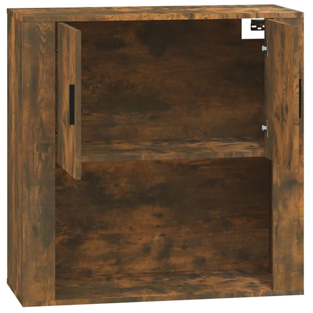 vidaXL 2 Door Single Shelf Brown Wall Cabinet Image 4