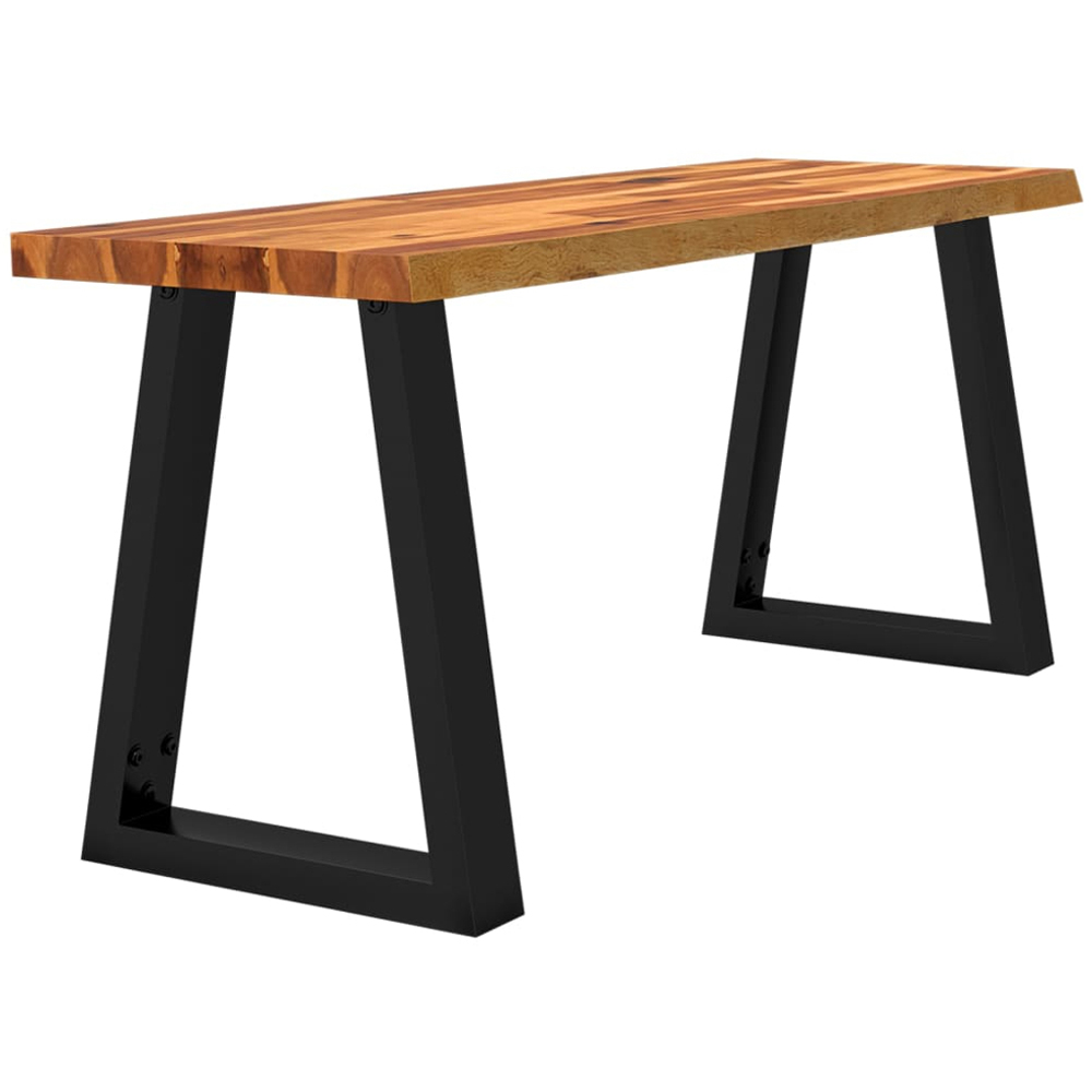 vidaXL 2 Seater Solid Wood Acacia Bench with U-Shaped Legs Image 3