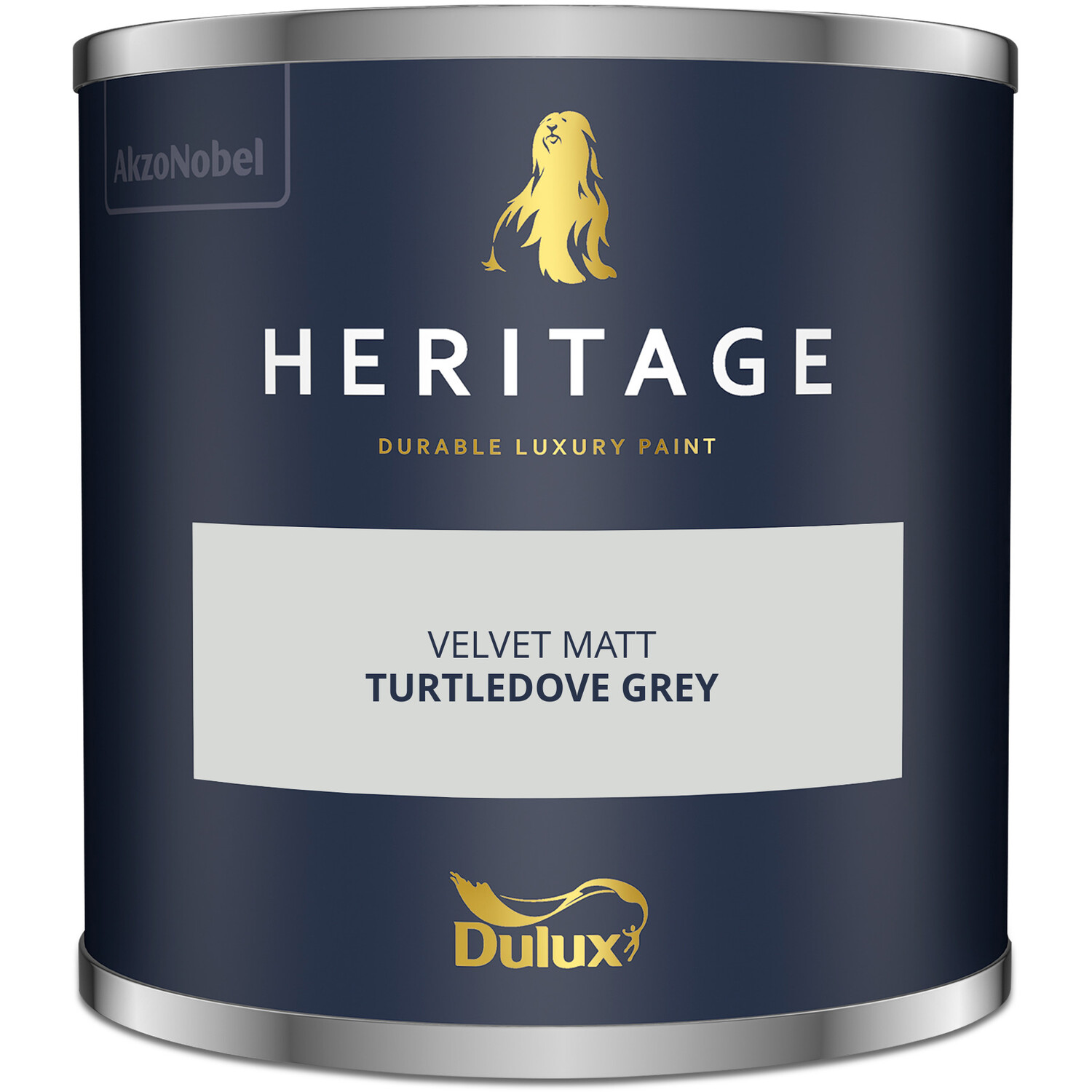 Dulux Heritage Velvet Matt Emulsion Tester Turtledove Grey Image 2