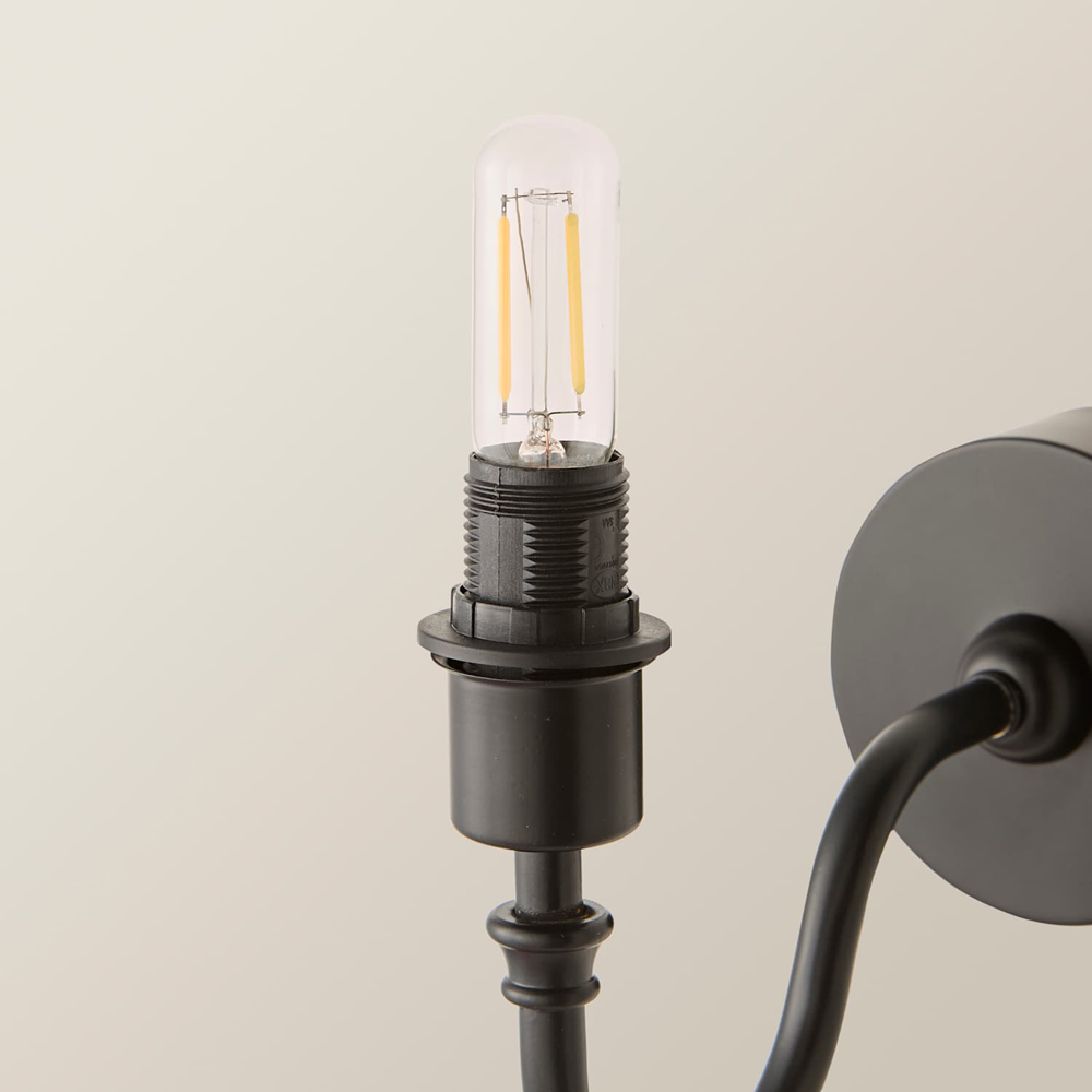 ValueLights Lowe Matte Black Metal Portable Rechargeable Wall Light Base with Bulb Image 4