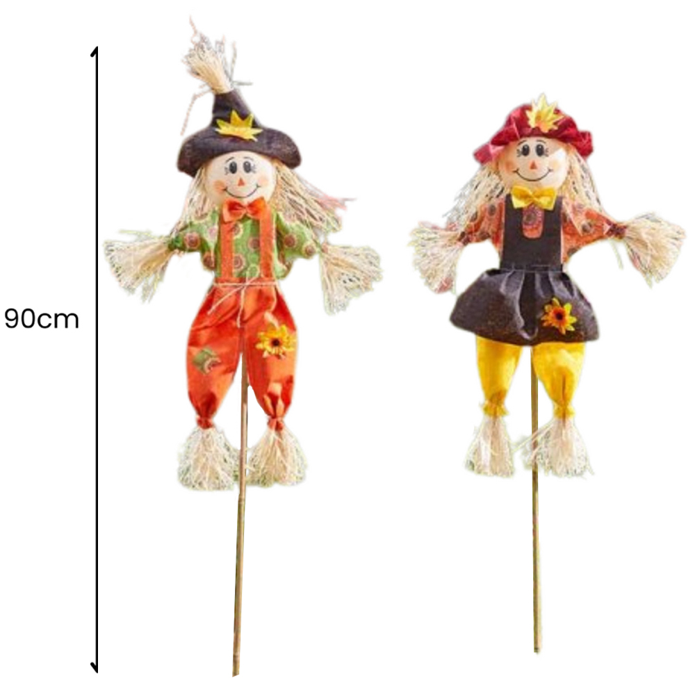 Garden Mile Garden Scarecrow Decoration Set 90cm 2 Pack Image 4