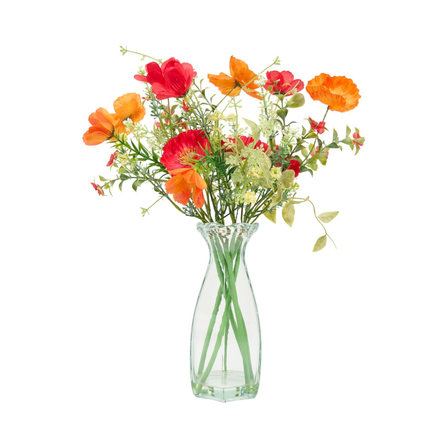 Poppy Artificial Plant Vase Arrangement Image 6