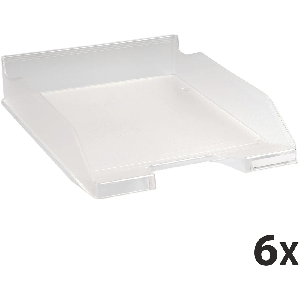 Exacompta Crystal Gloss Letter Tray 6 Pack Image 3