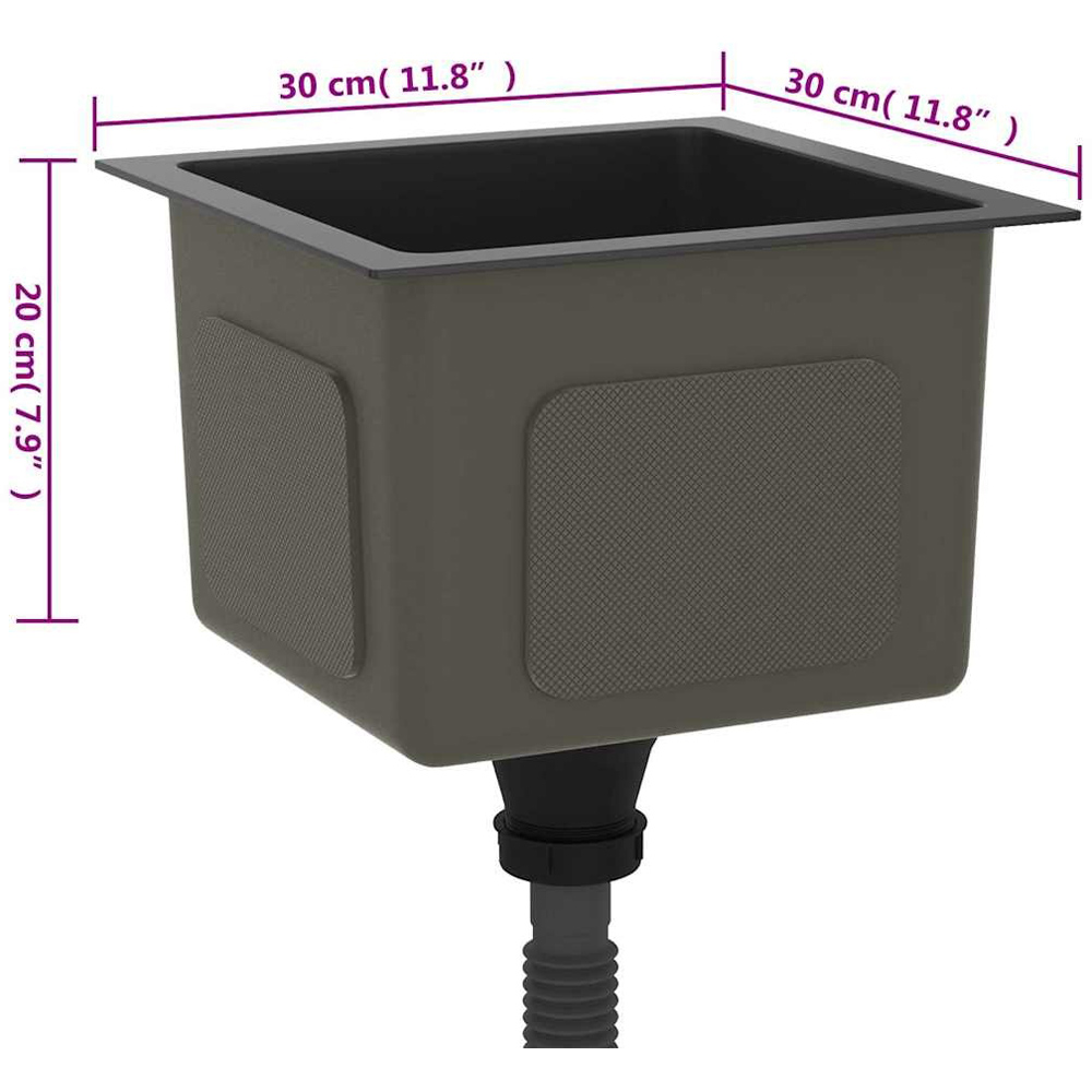 Wallplus Handmade Black Stainless Steel Kitchen Sink Image 9