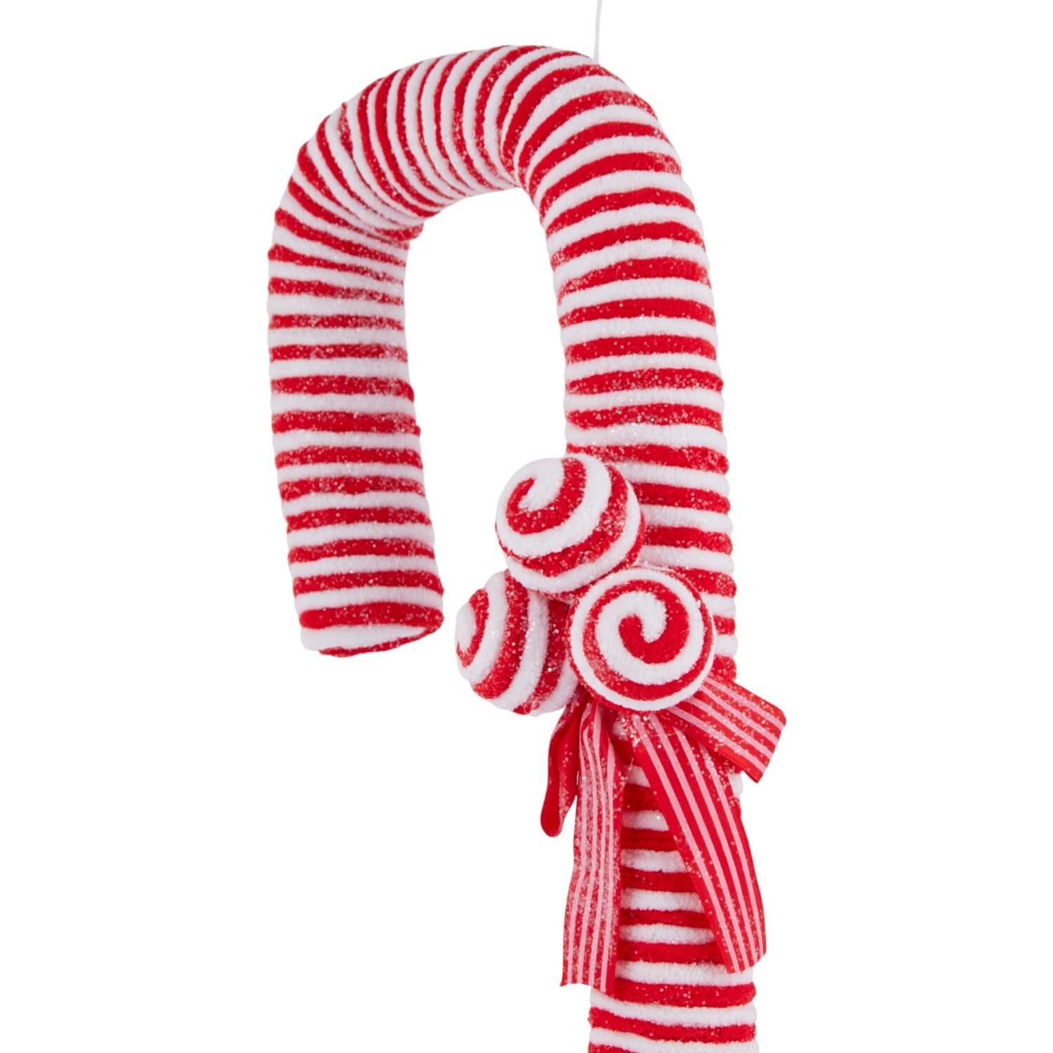 Glitter Candy Cane Wall Decoration Red Image 4
