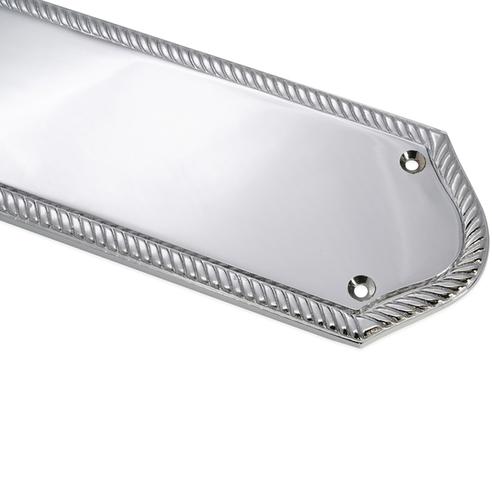 Spira Brass Georgian Half-Round Polished Chrome Finger Plush Plate 300mm Image 4