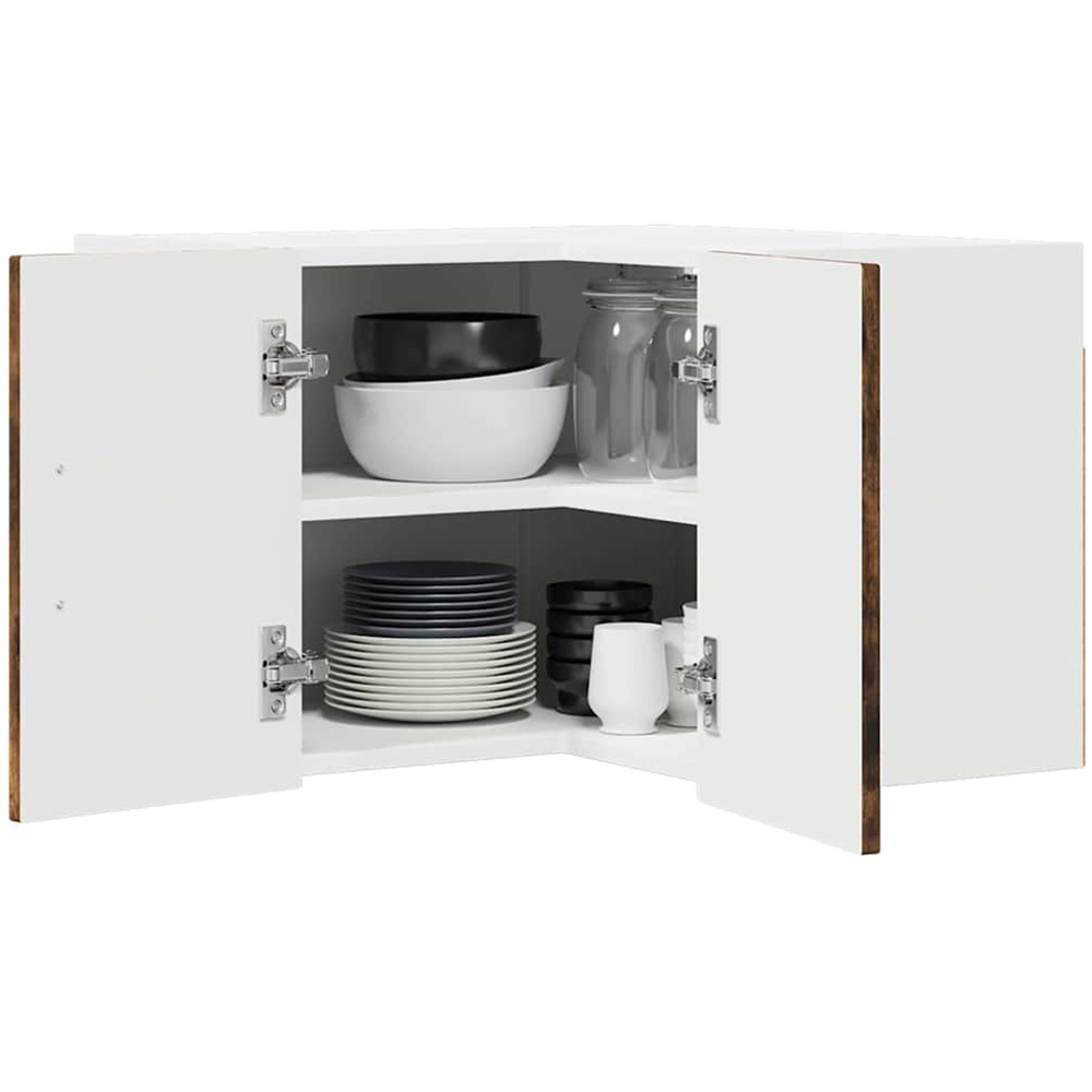 vidaXL Kalmar 2 Door Smoked Oak Wall Kitchen Cabinet Image 3
