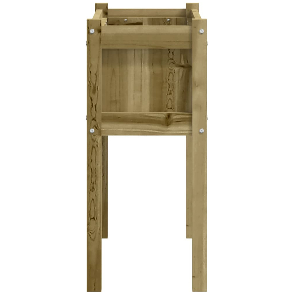vidaXL Natural Pine Wood Garden Planter with Legs 70 x 70 x 31cm Image 6