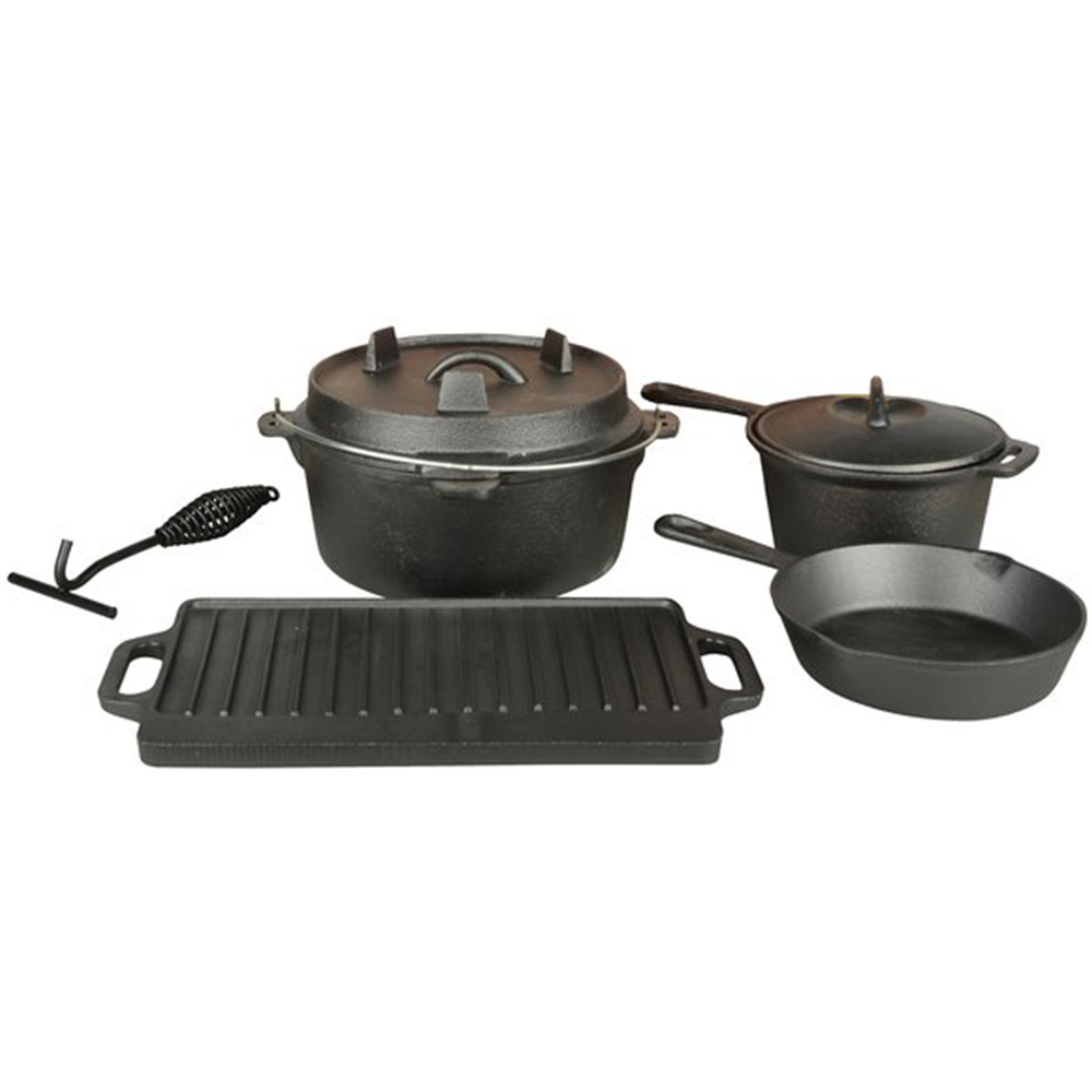 Fallen Fruits Black 7 Piece Dutch Oven Cooking Set Image 1
