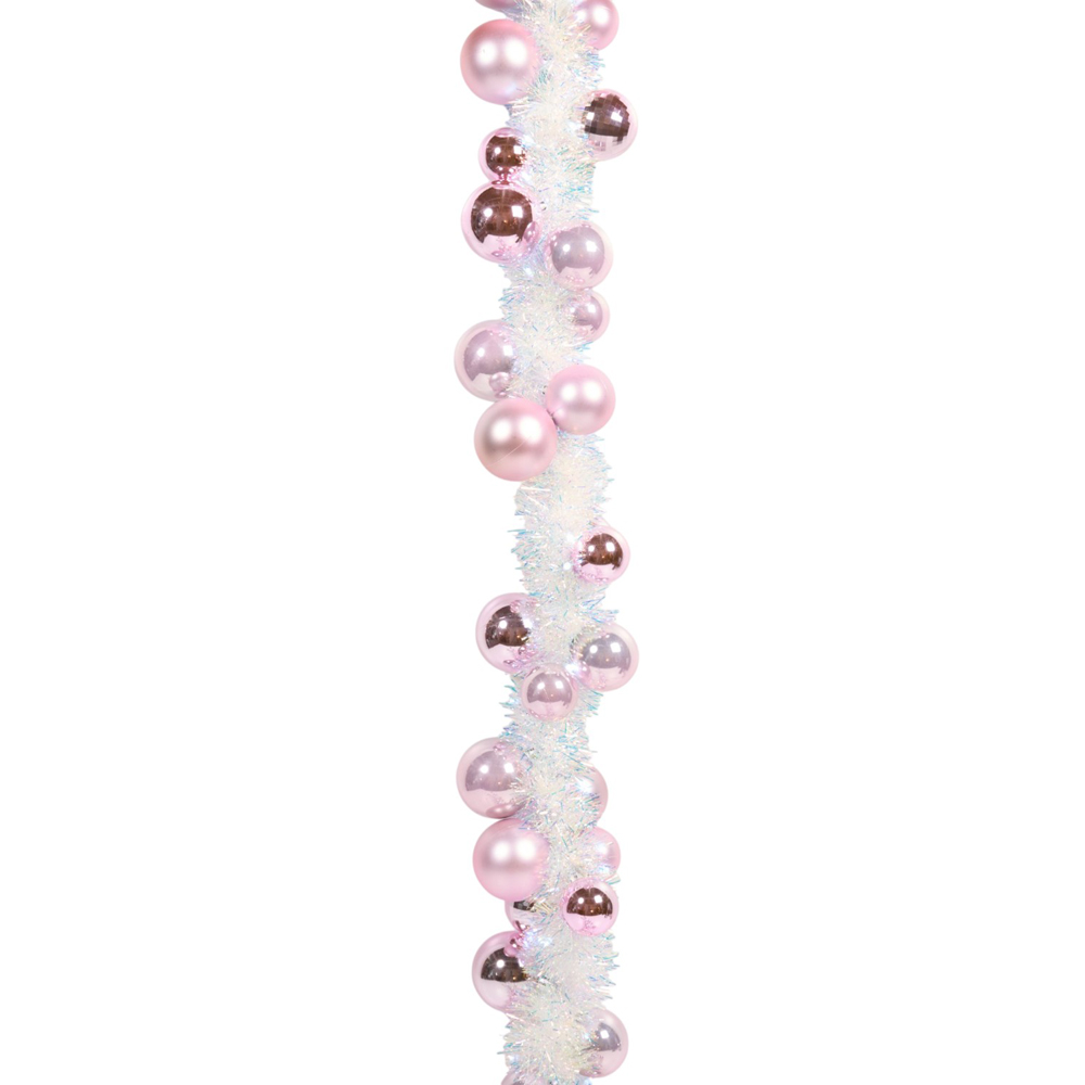 Tinsel LED Bauble Garland - Red Image 2