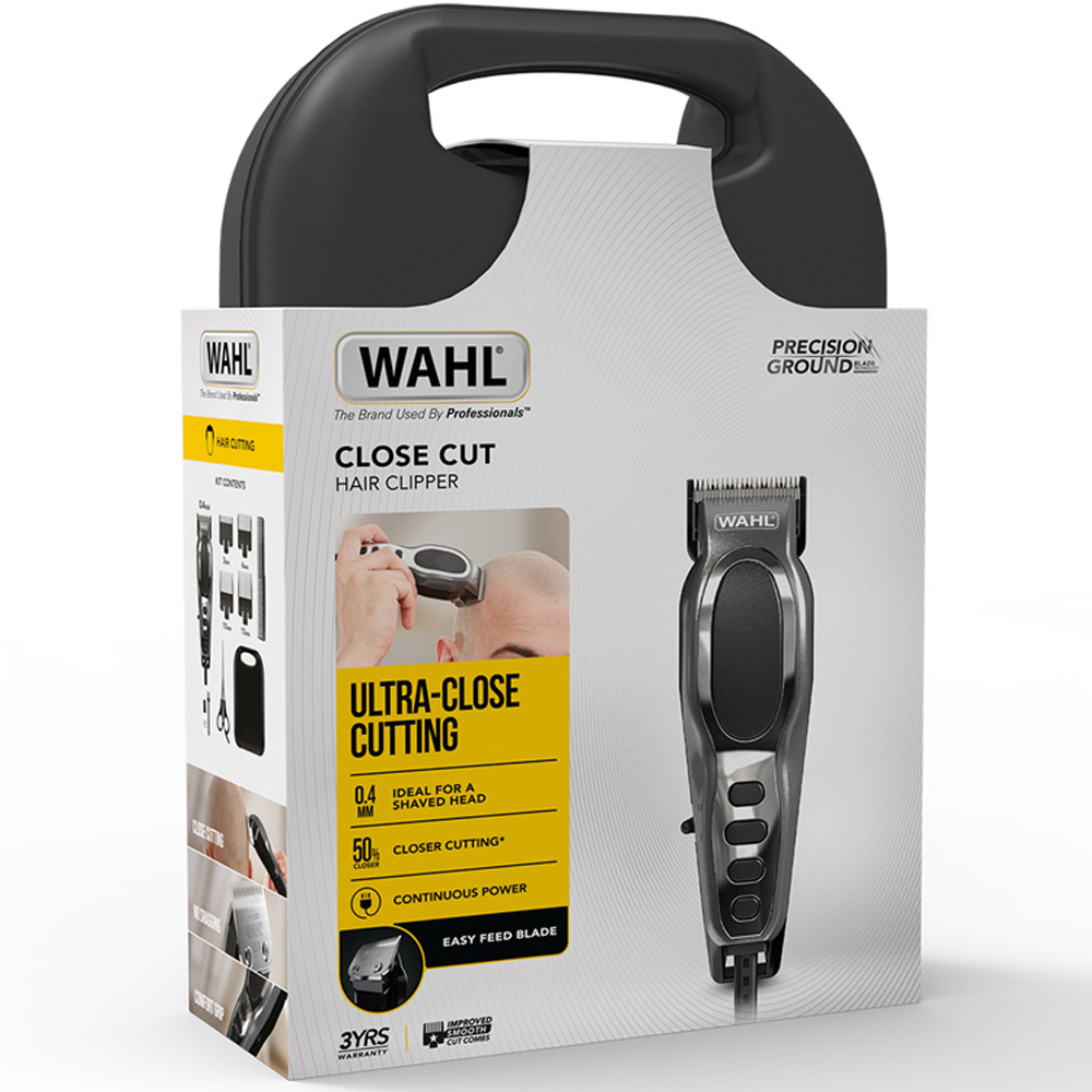Wahl Close Cut Mains Powered Hair Clipper with Close Attachment Combs Image 3