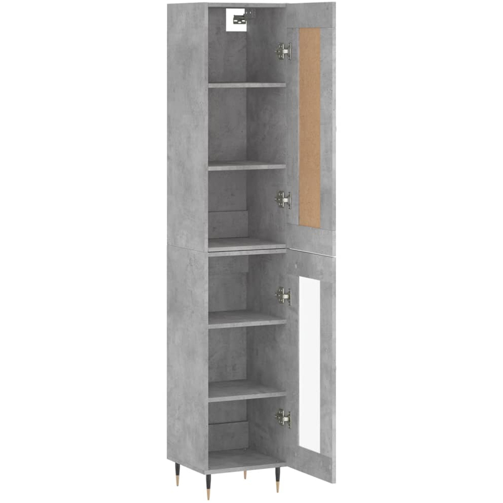 vidaXL 2 Door Concrete Grey Highboard Image 4