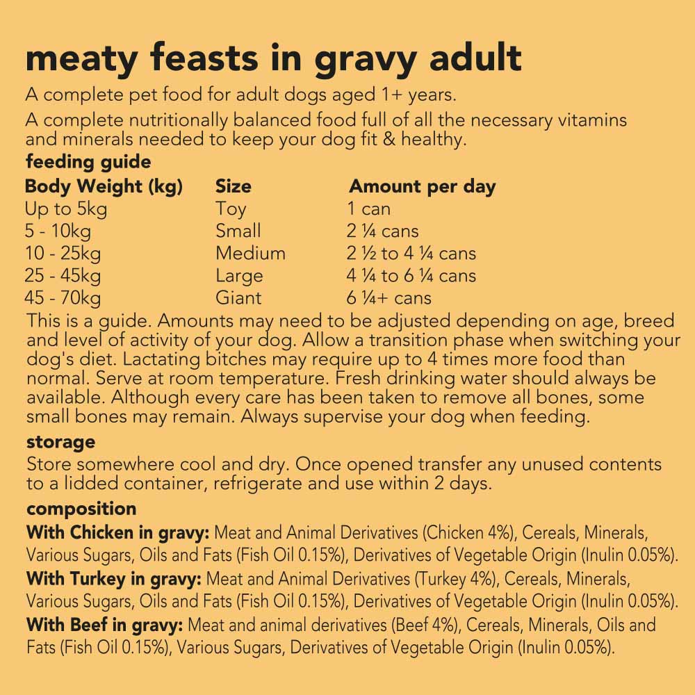 Wilko Meaty Feasts in Gravy Variety Adult Dog Food 6 x 400g Image 4