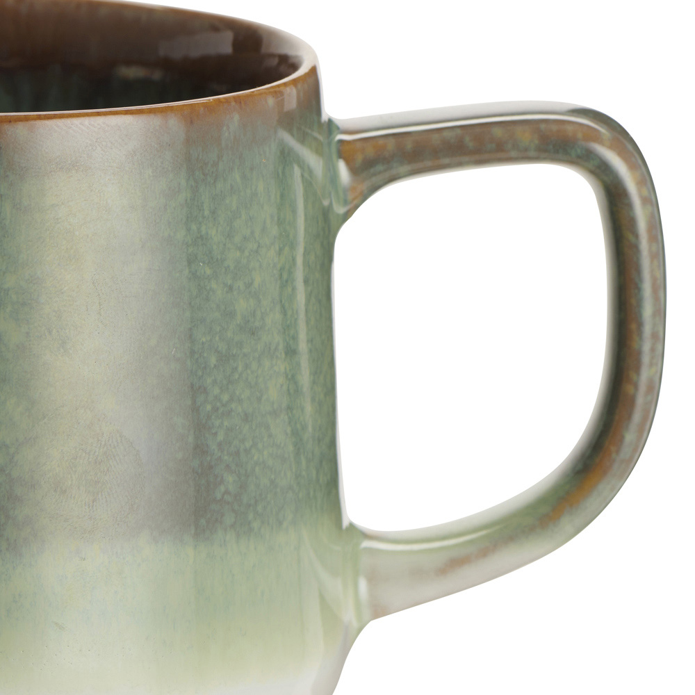 Wilko Green Chunky Reactive Glaze Mug Image 3