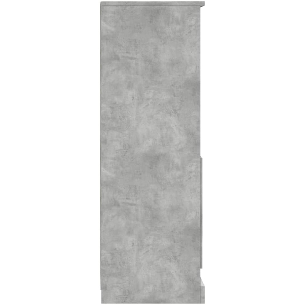 vidaXL Single Door 2 Shelf Concrete Grey Highboard Image 7