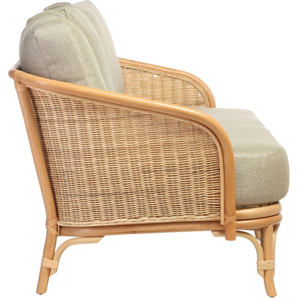 Desser Furniture Royal 3 Seater Roma Sage Natural Rattan Sofa Image 5