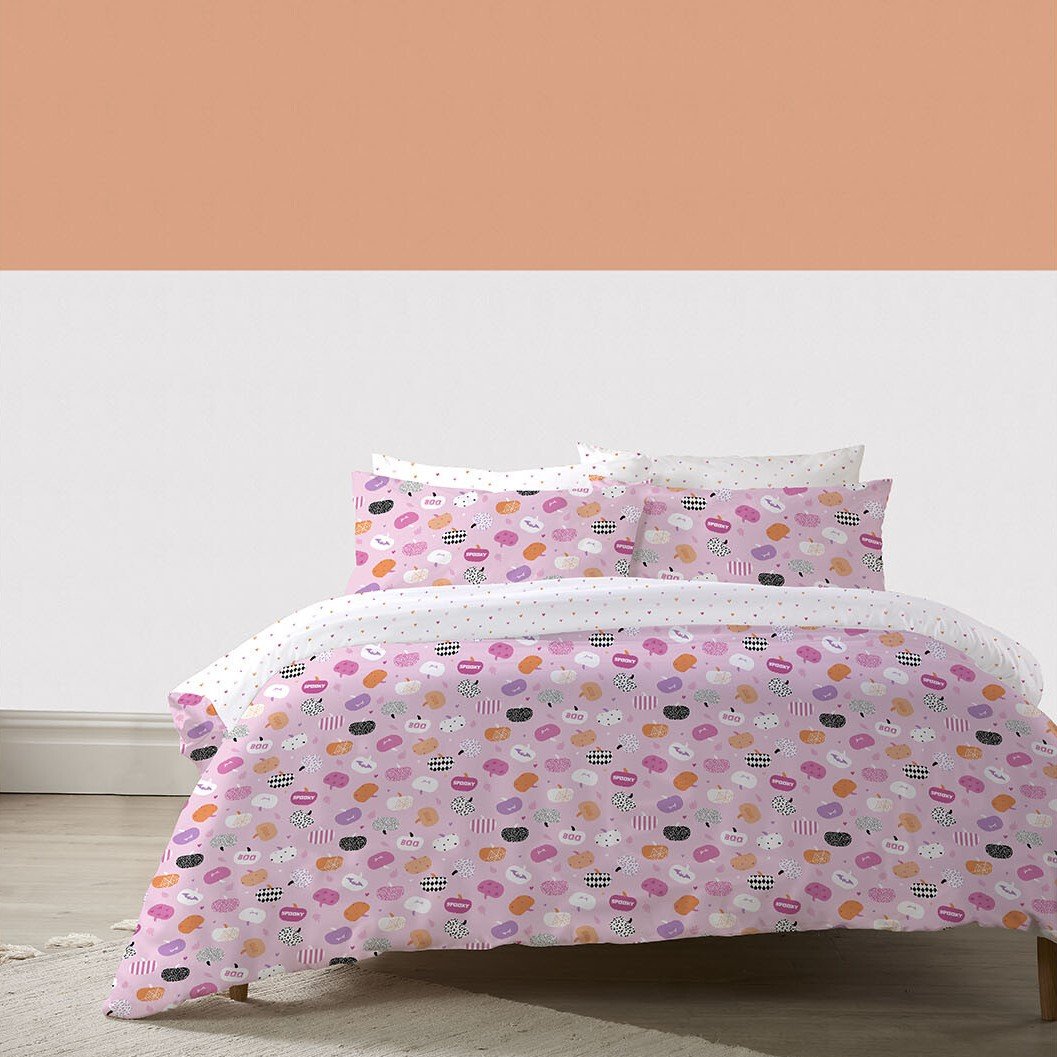 Pretty Pumpkins Duvet Set Multicolour Double Image 1