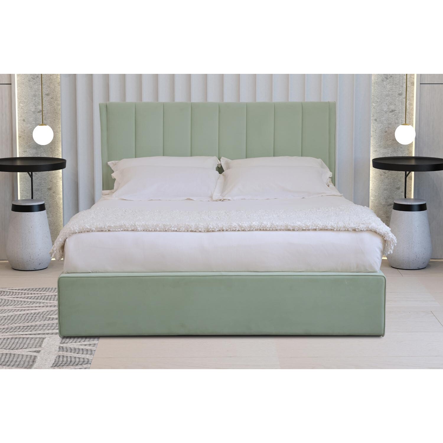 Willow King Size Mint Ottoman Bed Image 8