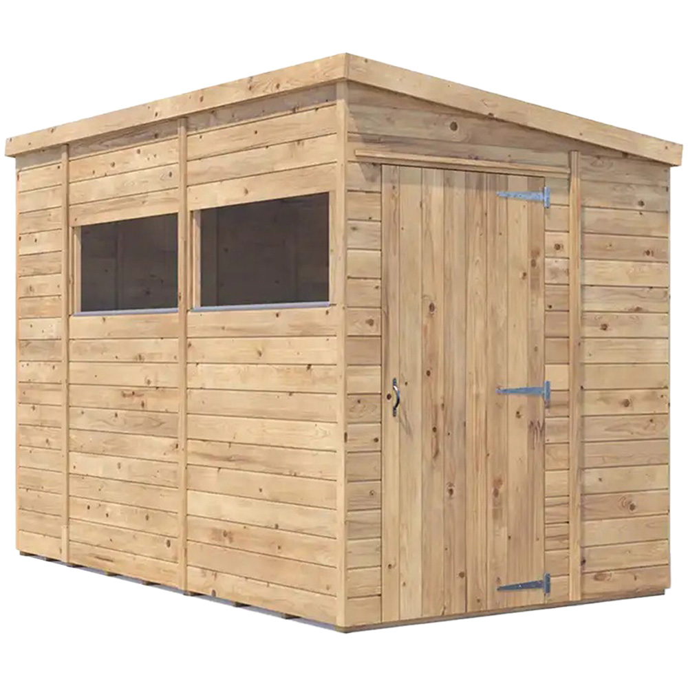 Dunster House Overlord 6 x 10ft Modular Brown Pent Garden Shed Image 1