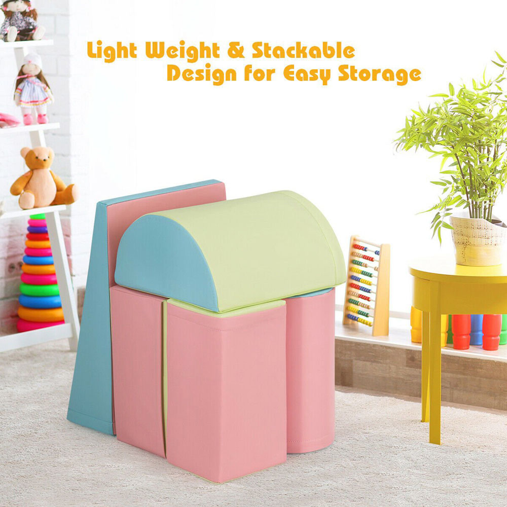 Costway Kids Foam Climb and Crawl Playset 5 Pack Image 5