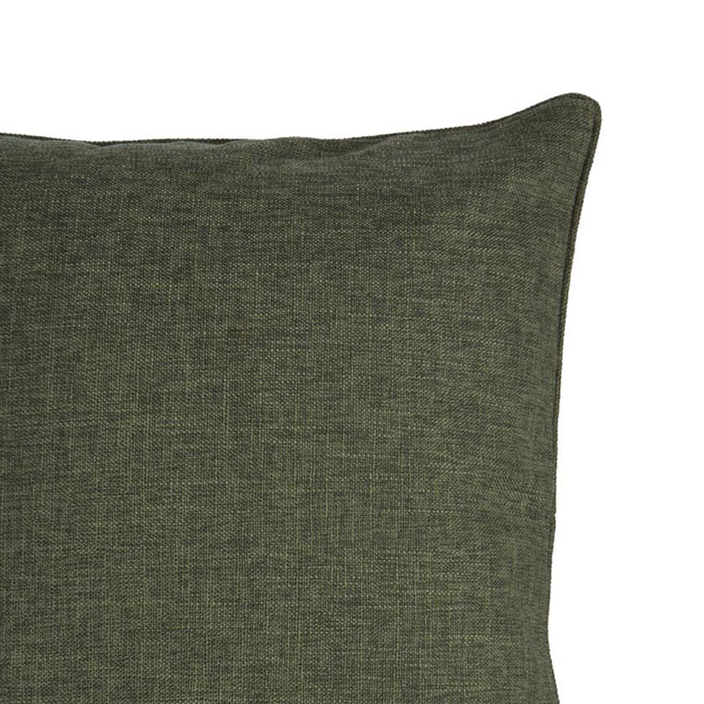 Wilko Olive Green Faux Linen Cushion 55x55cm Image 4