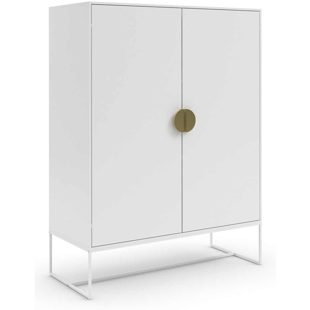 Loft24 Asia 2 Door White Particle Board Cabinet Image 2