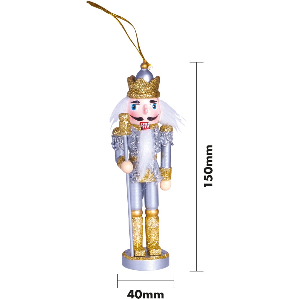 St Helens Gold and Silver Nutcracker with Crown Image 5