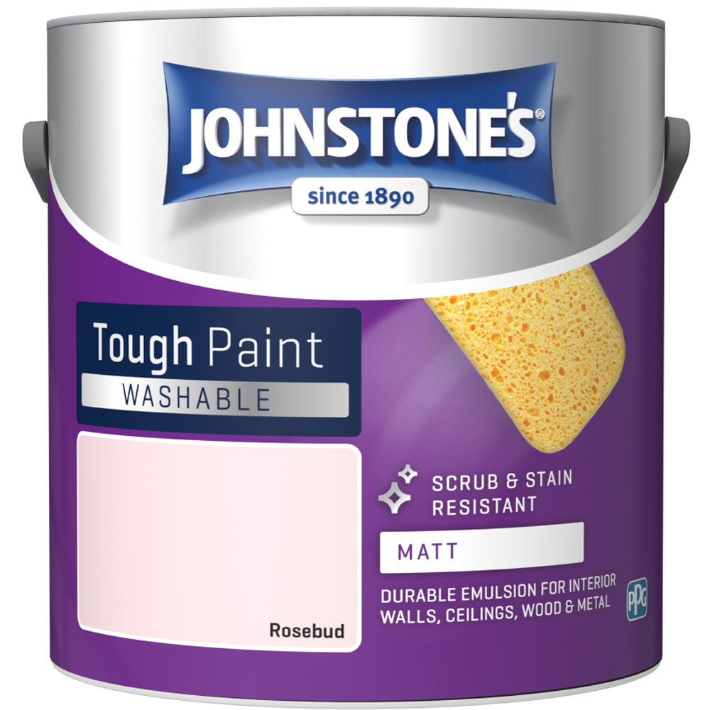 Johnstone's Washable Rosebud Matt Emulsion Paint 2.5L Image 2