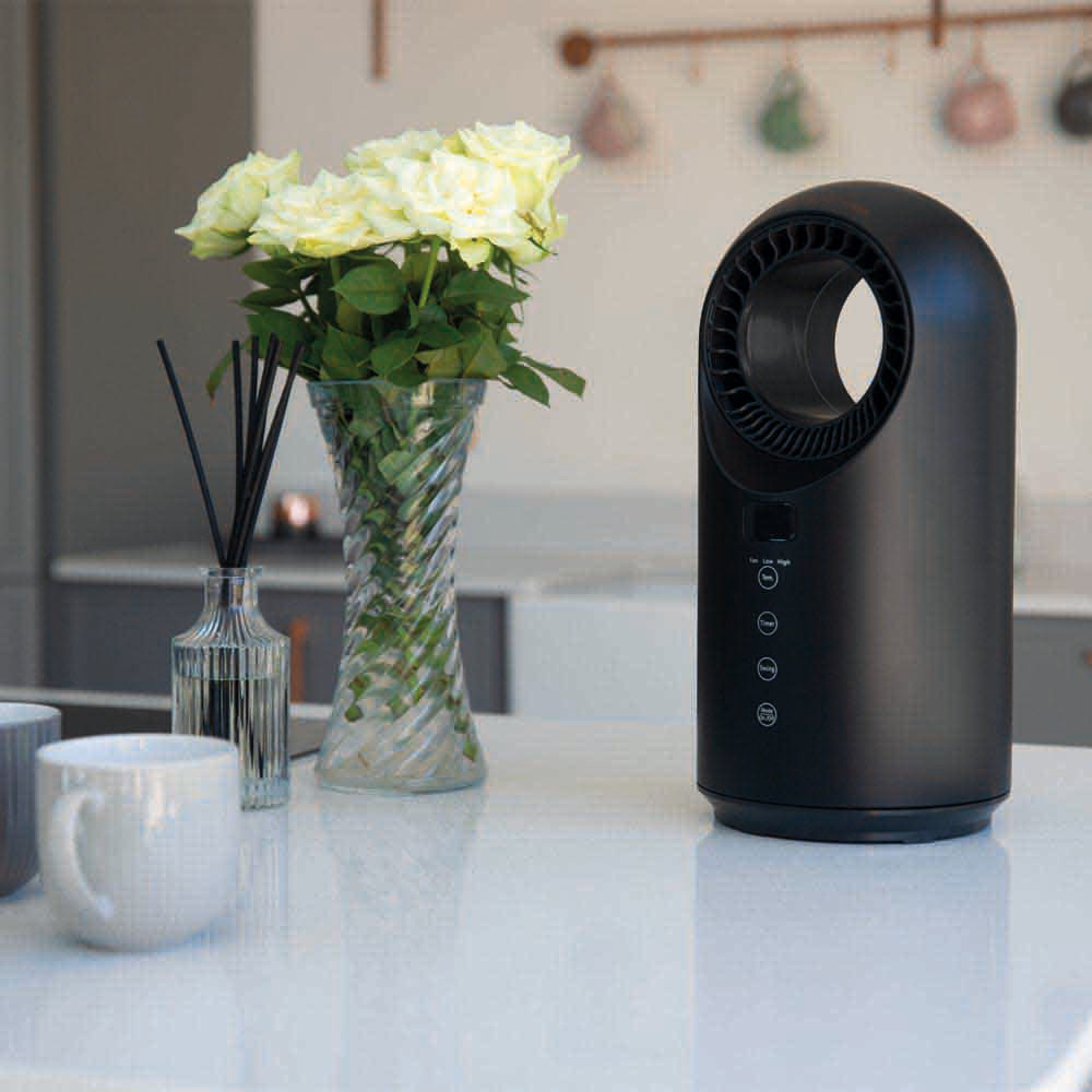 TCP Black Smart Wi-Fi Heating and Cooling Fan 1500W Image 2