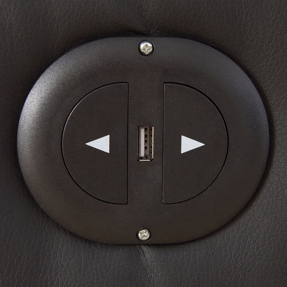 Glendale 2 Seater Black Bonded Leather Electric Recliner Sofa Image 3