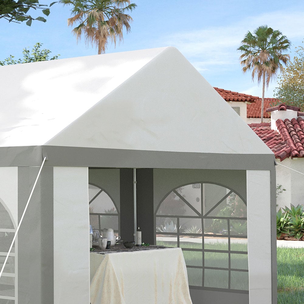Outsunny 6x4m Gazebo Tent Grey Image 3