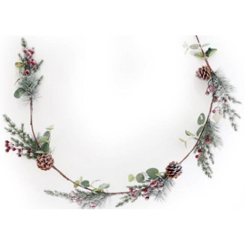 Marco Paul Christmas Red Berry Pinecone Garland 150cm Image 3