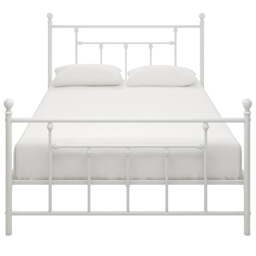 Dorel Manila Double White Metal Bed Frame Image 3