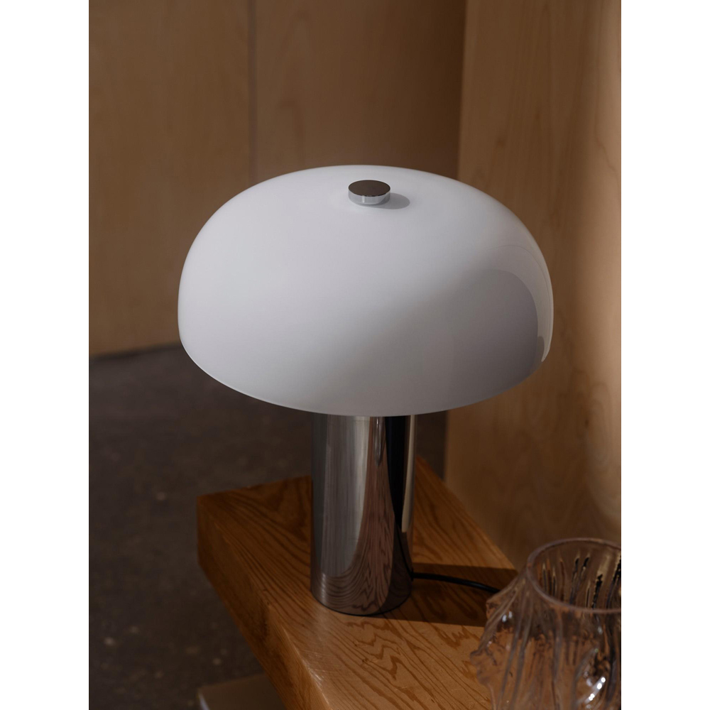 Nordlux Gabrielle Opal Shade Chrome Table Lamp Image 6