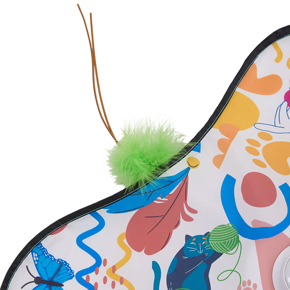 H&O Direct Orange Rechargeable Interactive Cat Toy with Butterfly Image 2